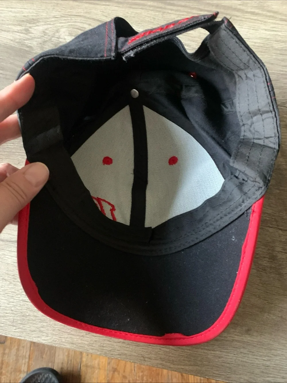 SnapOn 100th Anniversary Baseball Cap Hat Adjustable Embroidered Logo Black Red